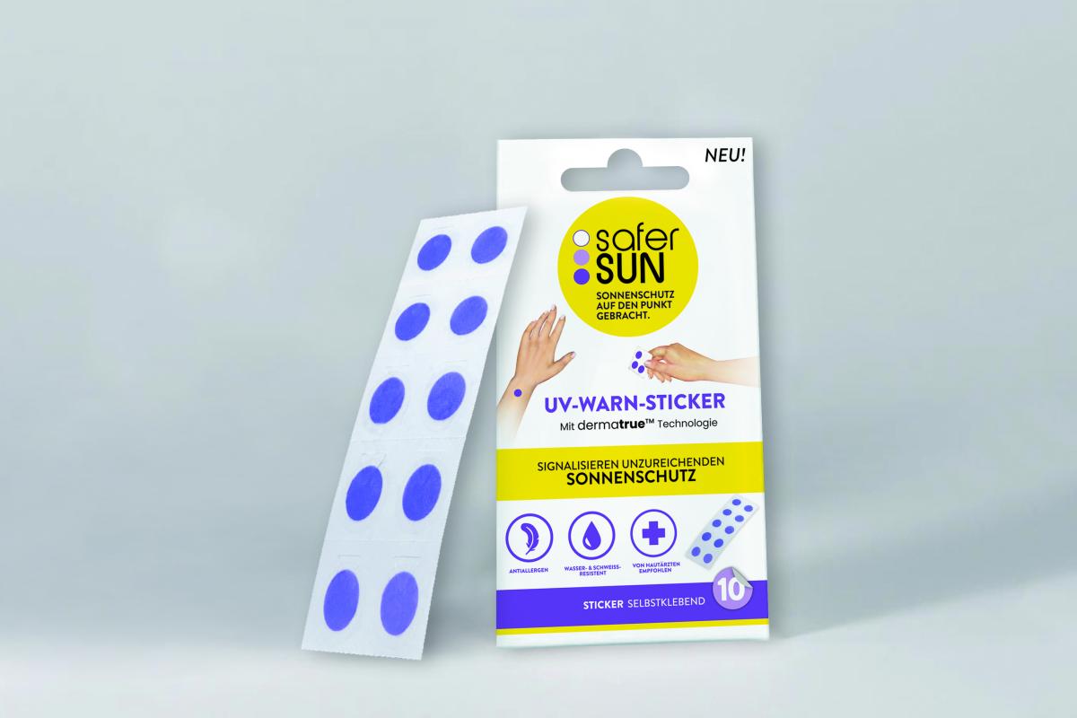 10er-Packung UV-Warn-Sticker von Safer Sun